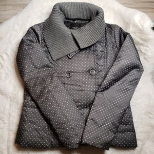 Grey Pockadot Puffer Jacket